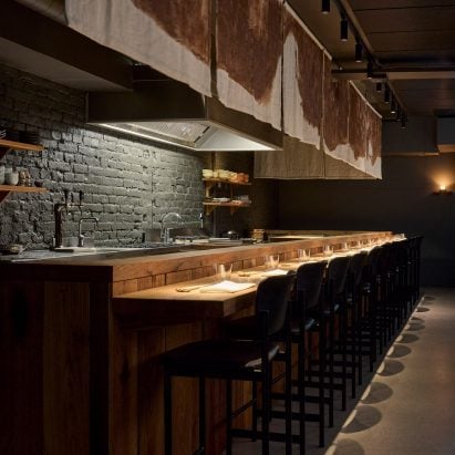 Joanna Laajisto uses reclaimed oak for everything at Helsinki restaurant Shii